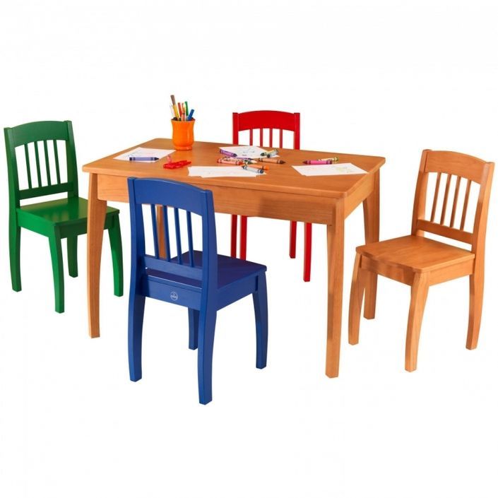 Table et 4 chaises Euro miel Kidkraft 26175 - Photo n°1