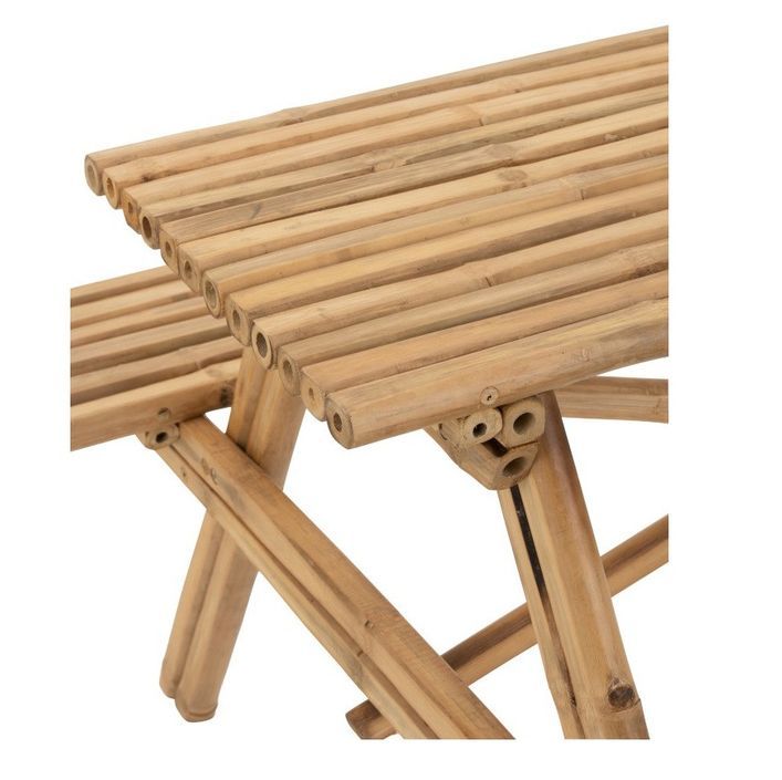 Table et banc de jardin bambou clair Nayra L 134 cm - Photo n°5