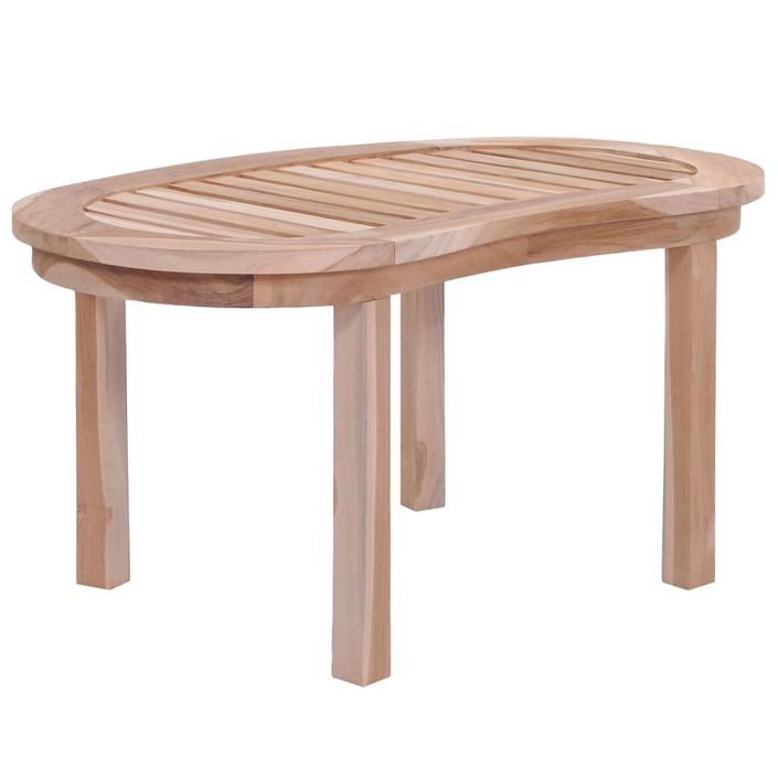 Table et chaise de jardin 4 pièces teck massif brut Mamt - Photo n°6