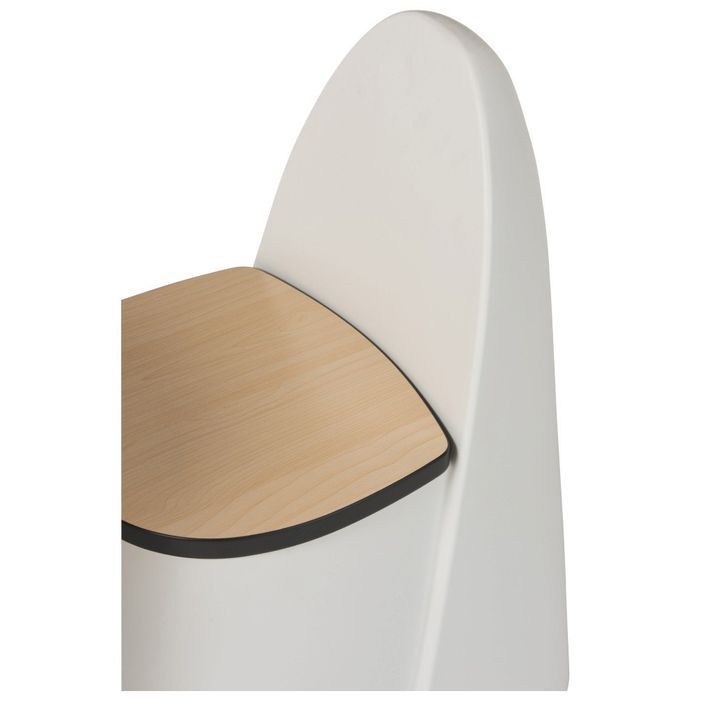 Table et chaise enfant polypropylène blanc et bois clair Zunli - Photo n°3