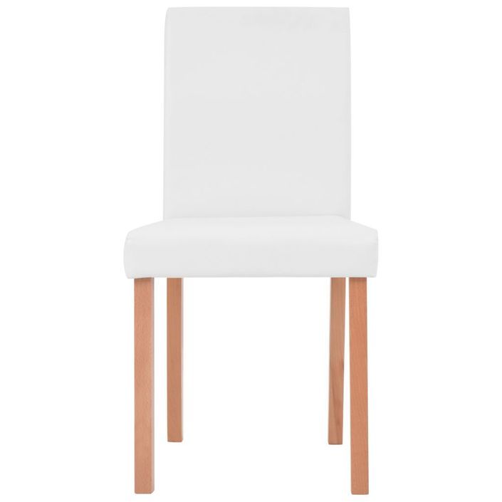 Table et chaises 7 pcs Cuir synthétique Chêne Couleur crème - Photo n°7