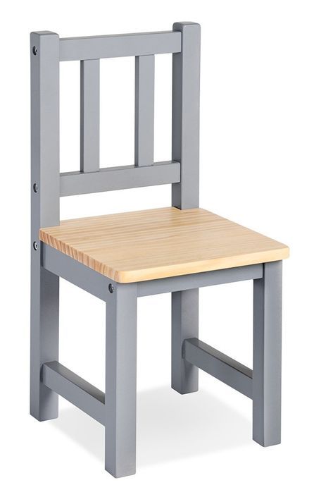 Table et chaises enfant pin massif clair et laqué gris Fenna - Photo n°4