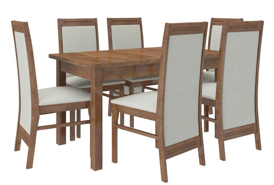 Table extensible 140/180 cm en bois marron Komba - Photo n°3