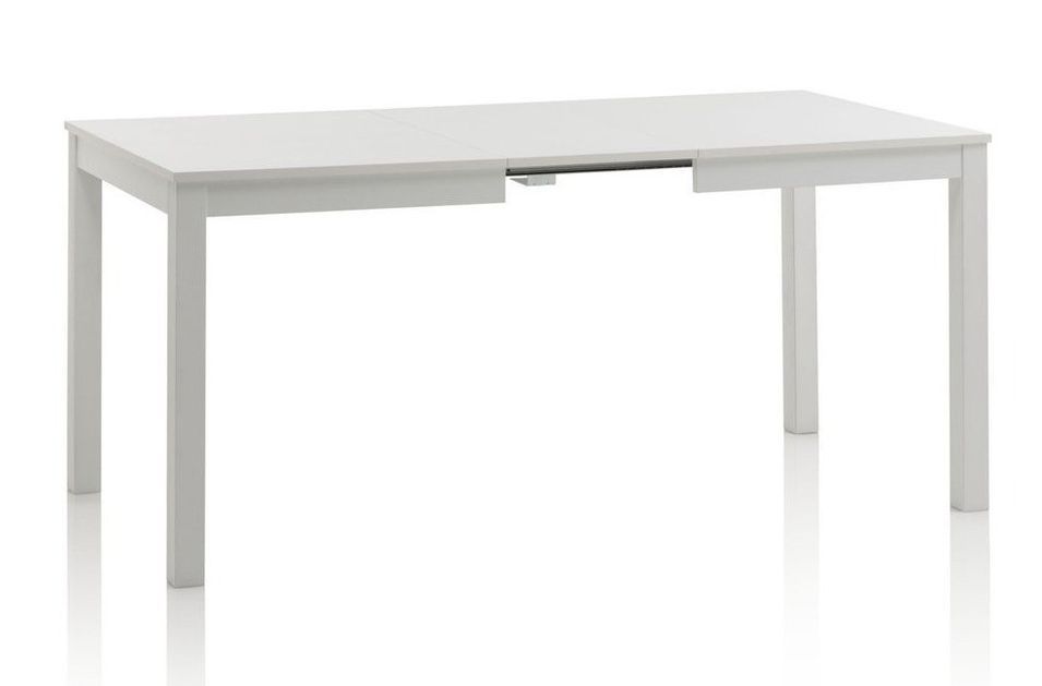 Table extensible 4 à 6 personnes L 130 cm à 170 cm mélaminé blanc Thali - Photo n°2