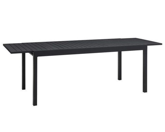 Table extensible 6 a 10 personnes - 180 -240 x 90 cm - Aluminium Gris - Photo n°3
