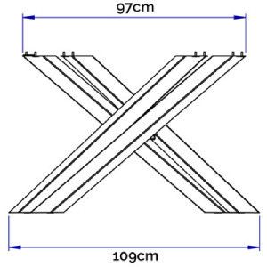 Table extensible 6 à 18 personnes effet marbre et pieds entrelacés 4 couleurs L 160 à 420 cm Artemis - Photo n°9