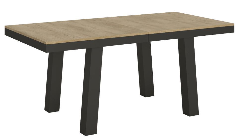 Table extensible avec pieds acier anthracite Bridy evolution - Photo n°5