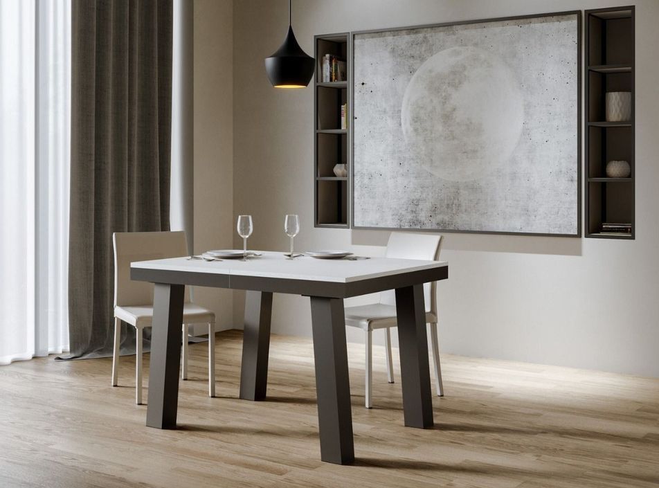 Table extensible avec pieds acier anthracite Bridy evolution - Photo n°2