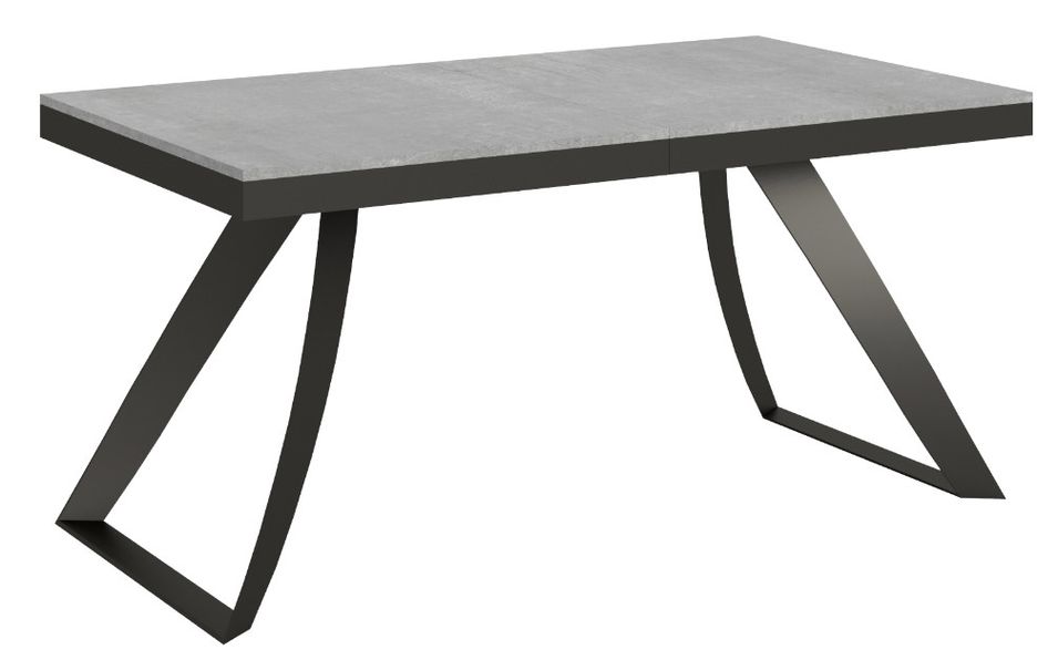 Table extensible avec pieds acier anthracite incurvés Volta evolution - Photo n°1