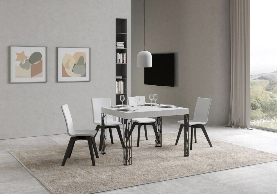 Table extensible avec pieds acier anthracite Kiza - Photo n°3