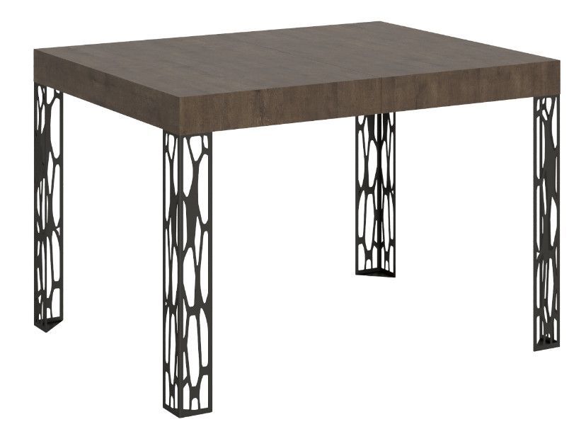 Table extensible avec pieds acier anthracite Kiza - Photo n°1