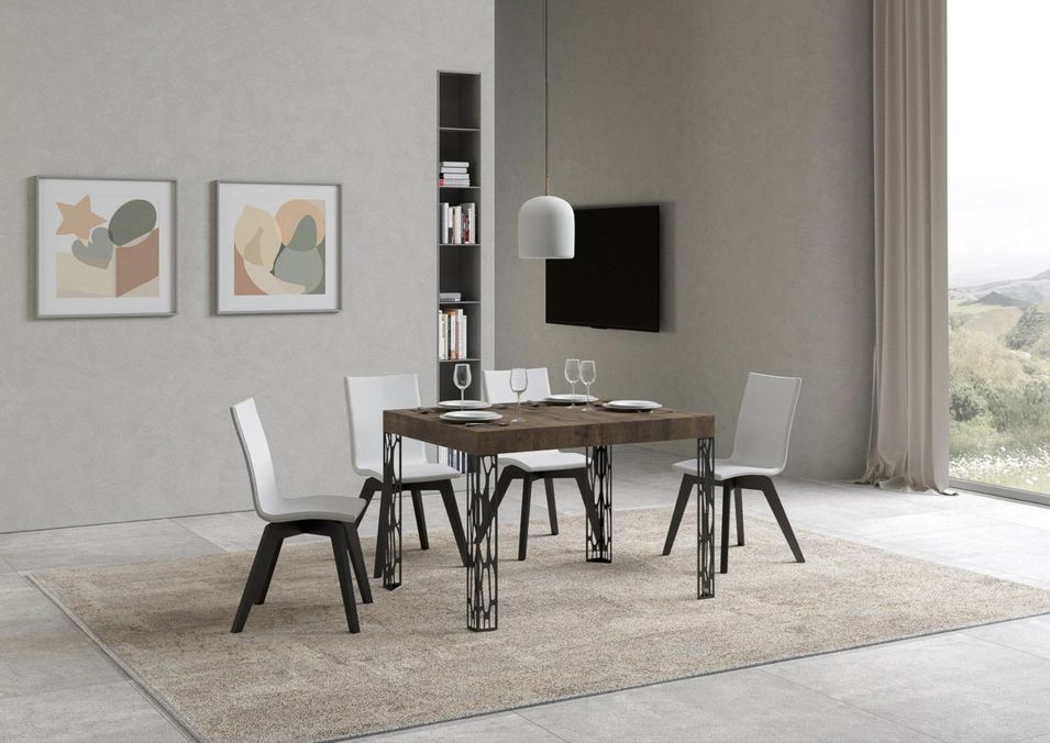 Table extensible avec pieds acier anthracite Kiza - Photo n°3