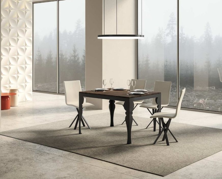 Table extensible avec pieds acier anthracite style orientale Torza evolution - Photo n°2