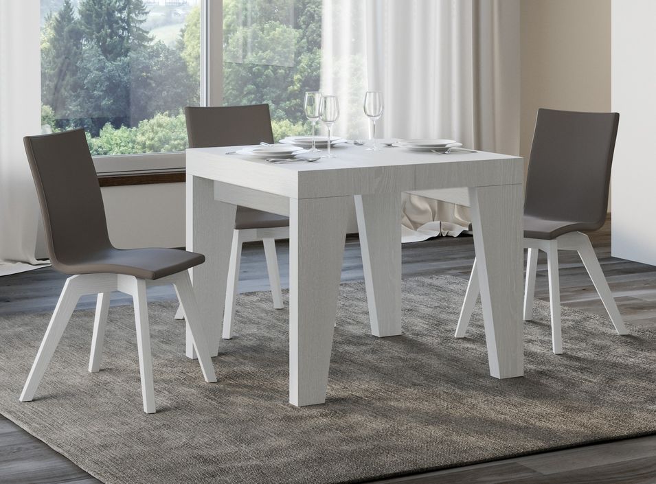 Table extensible blanc 4 à 10 places L 90 à 246 cm Kristo - Photo n°1