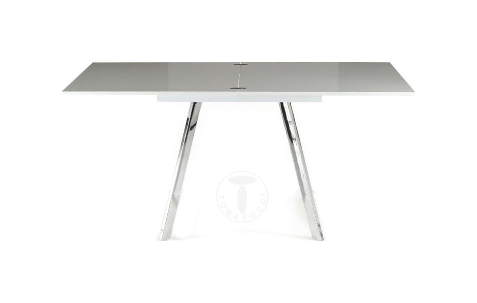 Table extensible bois laqué blanc Joela L 85/170 cm - Photo n°6