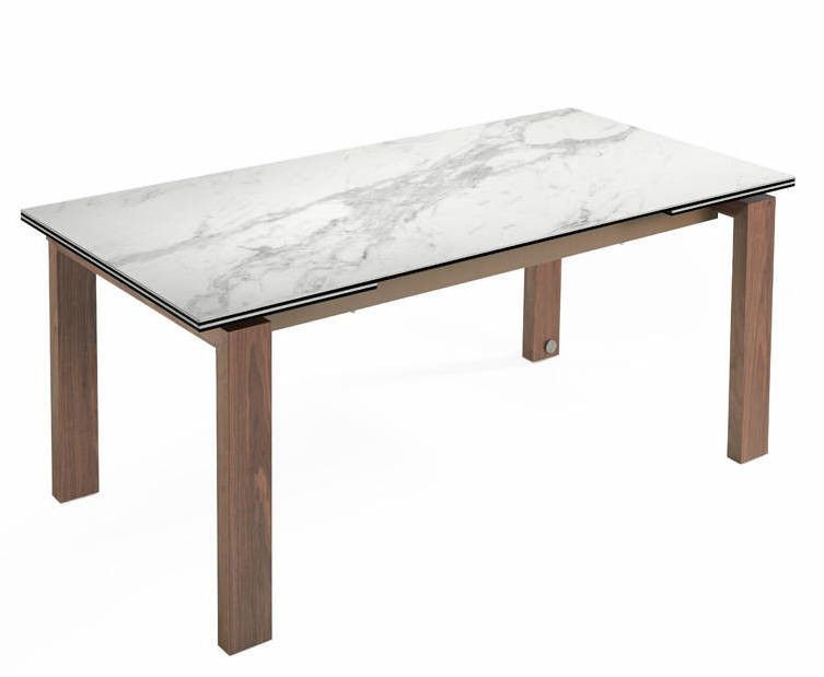 Table extensible bois massif et plateau porcelaine 180-270 cm Myral - Photo n°4