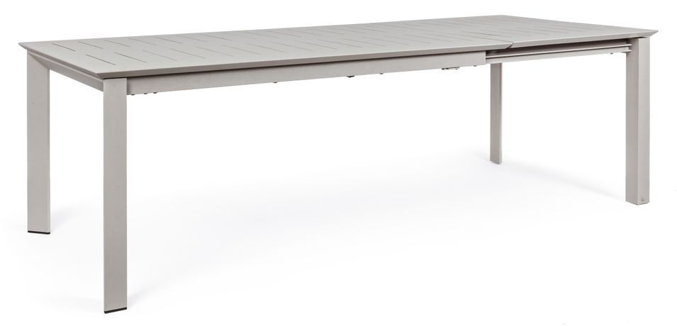 Table extensible de jardin aluminium gris Koni L 160/240 cm - Photo n°1