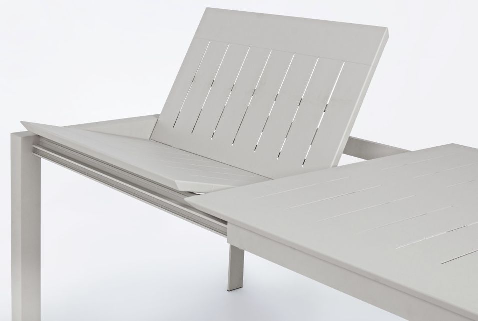 Table extensible de jardin aluminium gris Koni L 160/240 cm - Photo n°2