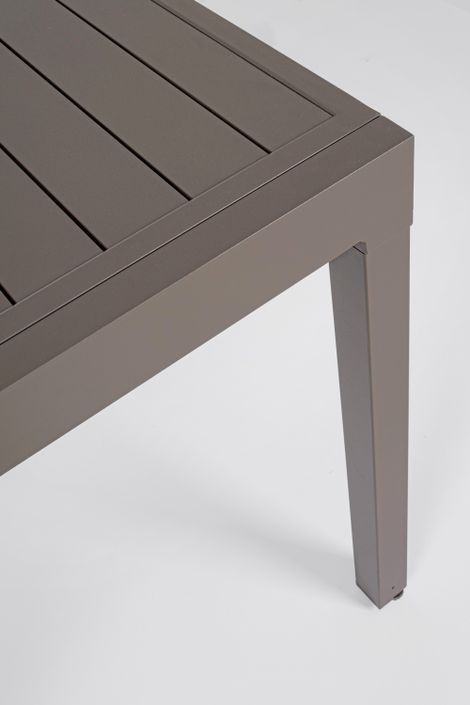Table extensible de jardin aluminium marron Paga L 83/166 cm - Photo n°4