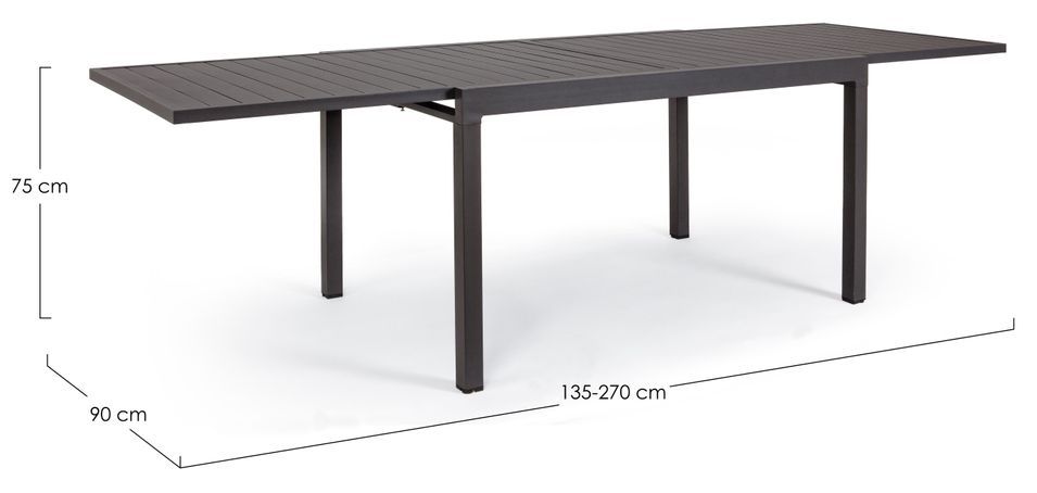 Table extensible de jardin aluminium Paga L 135/270 cm - Photo n°3