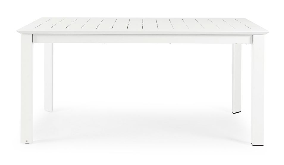 Table extensible de jardin rectangulaire aluminium blanc Koni 160/240 cm - Photo n°4