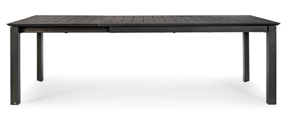 Table extensible de jardin rectangulaire en aluminium anthracite Koni 160/240 cm - Photo n°5