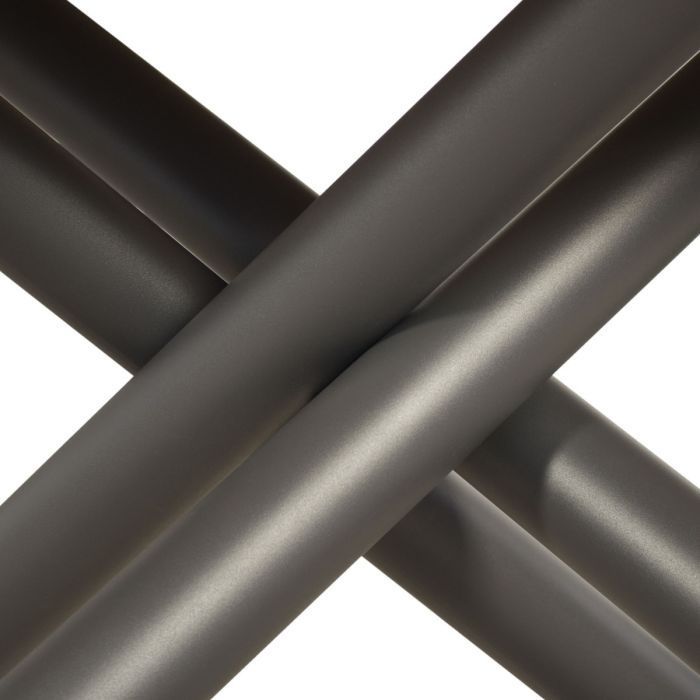Table extensible design pieds arrondis entrelacés anthracite Zeus - Photo n°9
