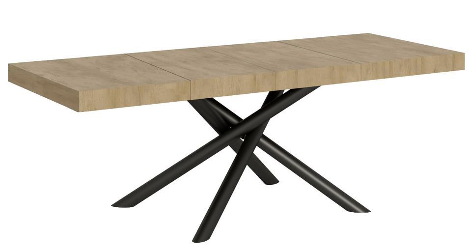 Table extensible design pieds arrondis entrelacés anthracite Zeus - Photo n°5