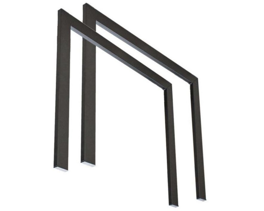 Table extensible design pieds arrondis entrelacés anthracite Zeus - Photo n°4