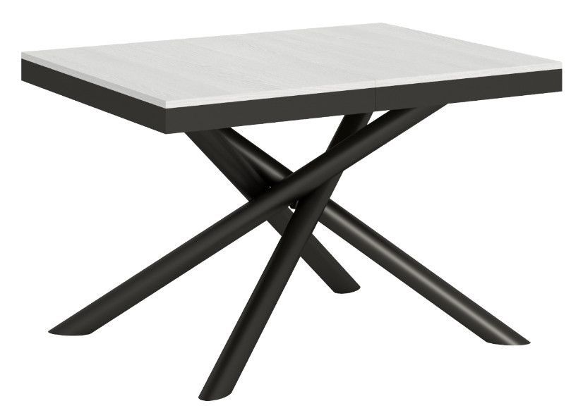 Table extensible design avec pieds arrondis entrelacés anthracite Zeus evolution - Photo n°1