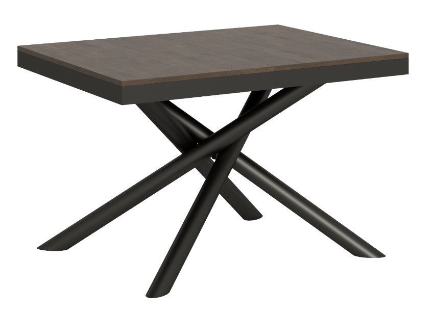 Table extensible design avec pieds arrondis entrelacés anthracite Zeus evolution - Photo n°1