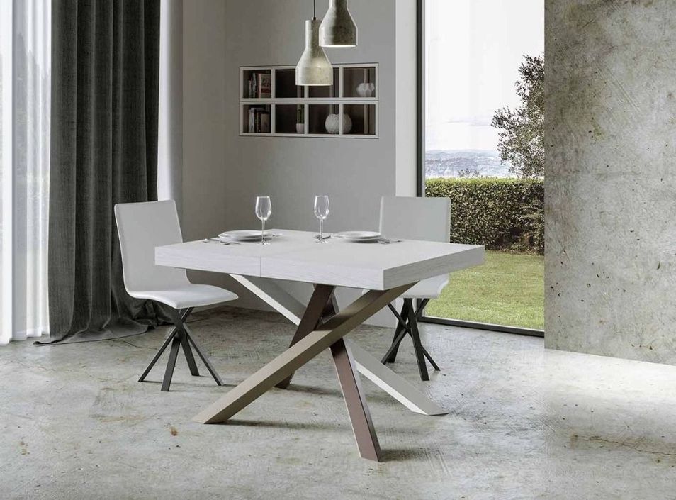 Table extensible design avec pieds entrelacés 4 couleurs Artemis - Photo n°2