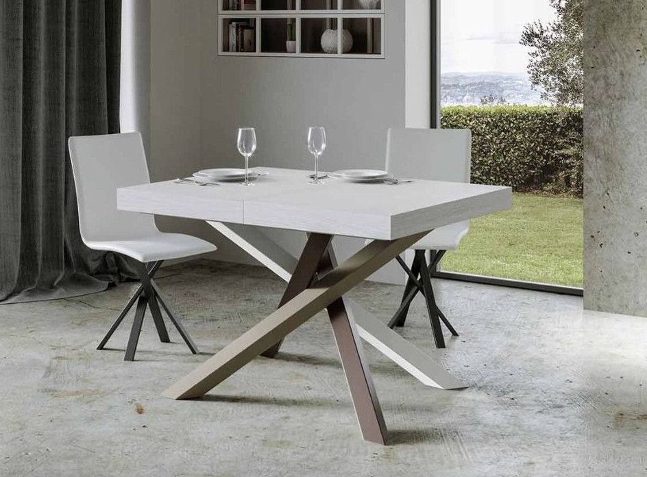 Table extensible design avec pieds entrelacés 4 couleurs Artemis - Photo n°4