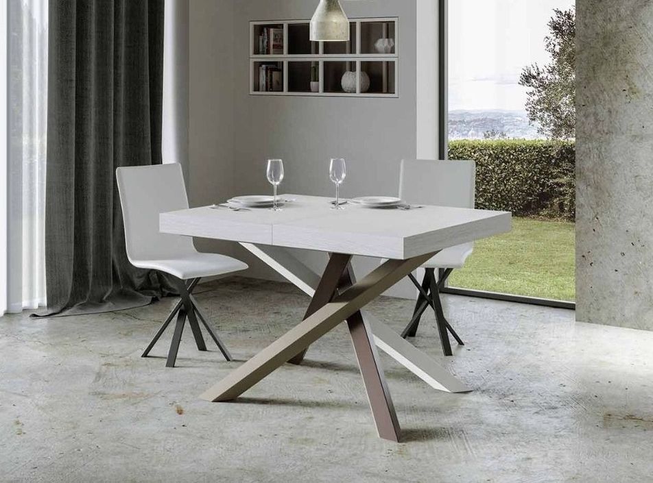 Table extensible design avec pieds entrelacés 4 couleurs Artemis - Photo n°5