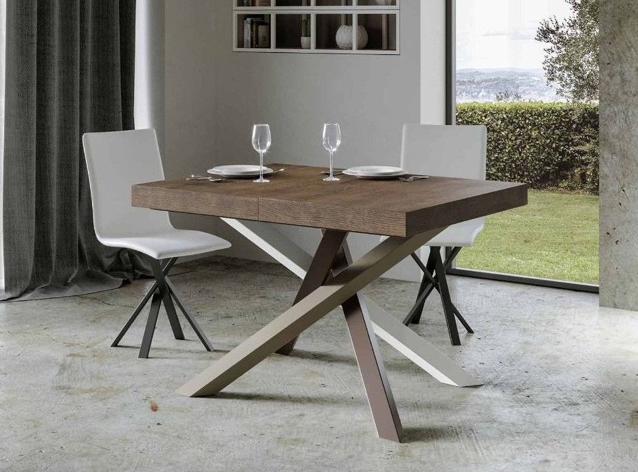 Table extensible design avec pieds entrelacés 4 couleurs Artemis - Photo n°5