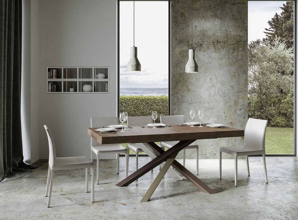 Table extensible design pieds entrelacés 4 couleurs Artemis - Photo n°4