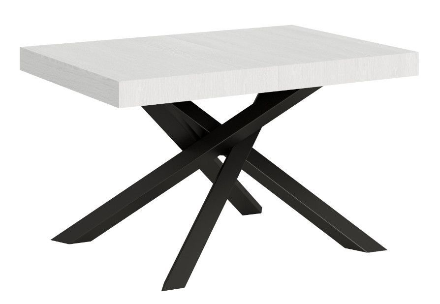 Table extensible design avec pieds entrelacés anthracite Artemis - Photo n°1