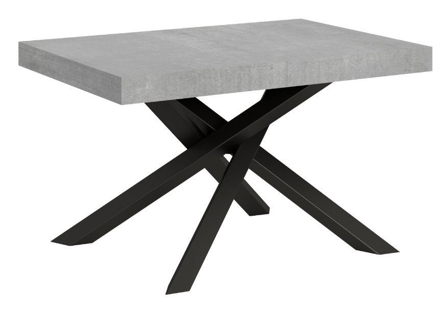 Table extensible pieds entrelacés anthracite Artemis - Photo n°1