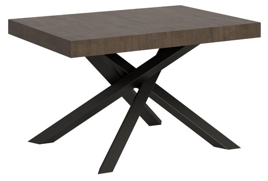 Table extensible design avec pieds entrelacés anthracite Artemis - Photo n°1