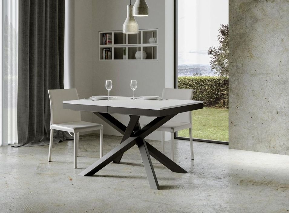 Table extensible design avec pieds entrelacés anthracite Artemis evolution - Photo n°2