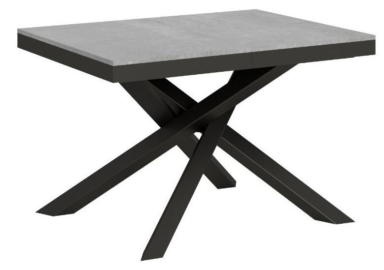 Table extensible design avec pieds entrelacés anthracite Artemis evolution - Photo n°1