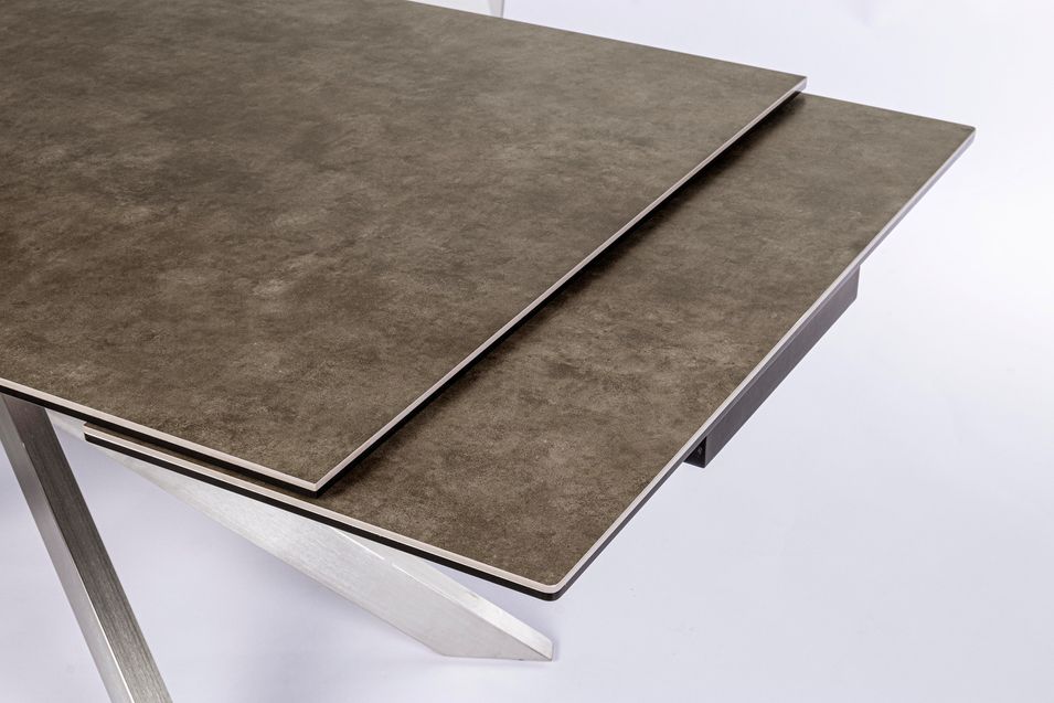 Table extensible en acier et céramique Achel L 160/240 cm - Photo n°4