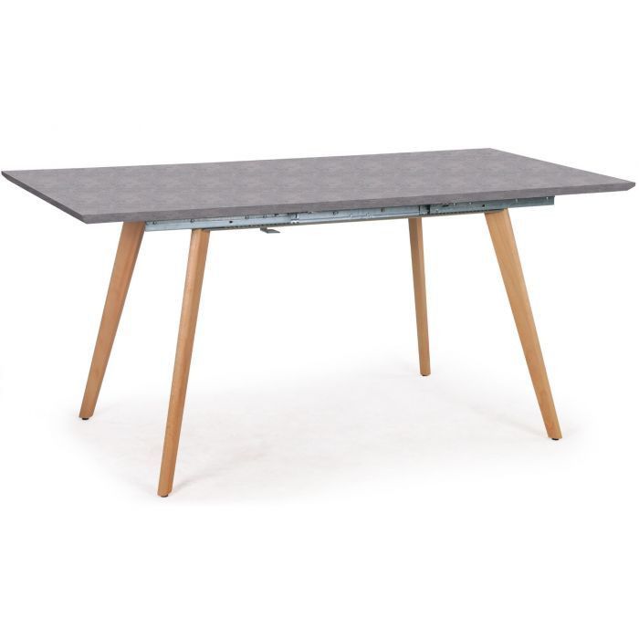 Table extensible rectangulaire effet béton 2 à 4 personnes à L 120/160 cm Sicca - Photo n°2
