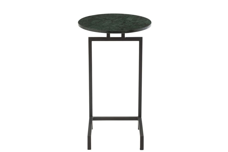 Table gigogne rond marbre vert noir Olga D 41 cm - Photo n°6