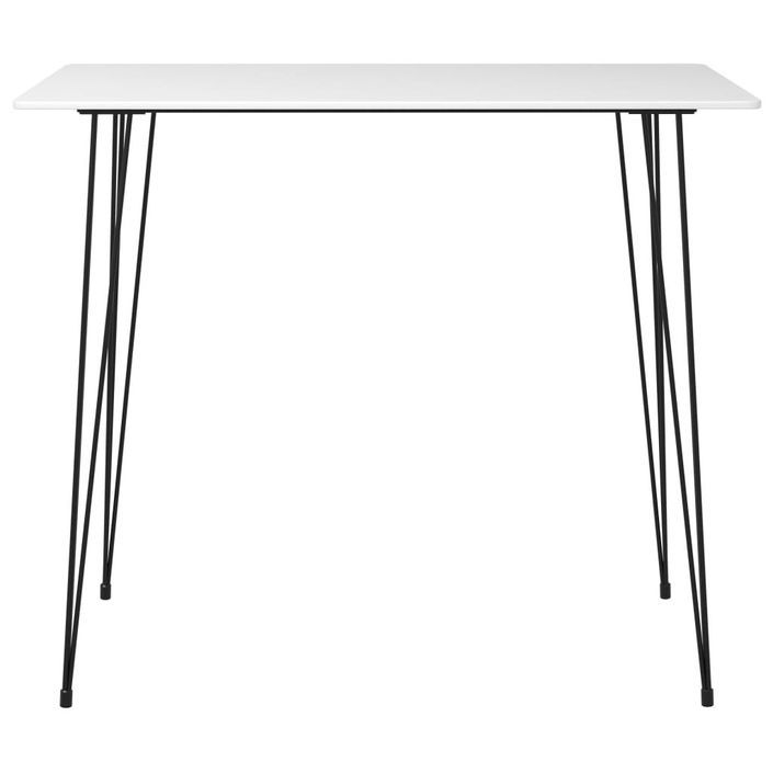 Table haute de bar Blanc 120x60x105 cm - Photo n°2