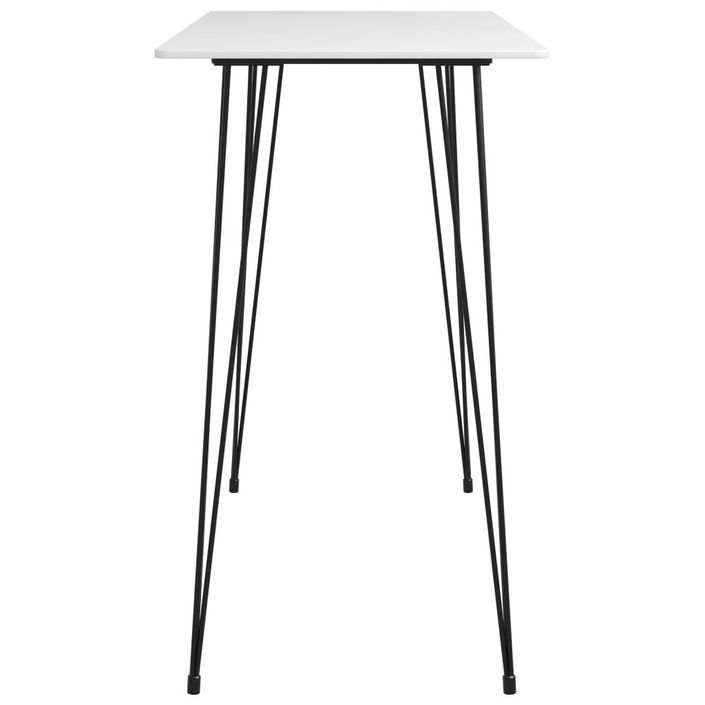 Table haute de bar Blanc 120x60x105 cm - Photo n°3