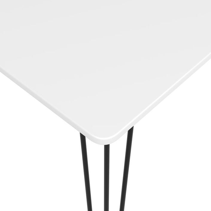 Table haute de bar Blanc 120x60x105 cm - Photo n°4