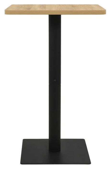 Table haute de bar bois chêne clair et pieds métal noir Riner 78 cm - Photo n°2