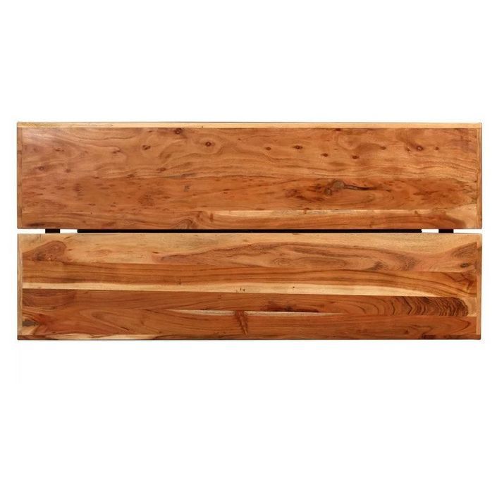Table haute de bar bois massif et pieds métal noir Areen 150 cm - Photo n°3