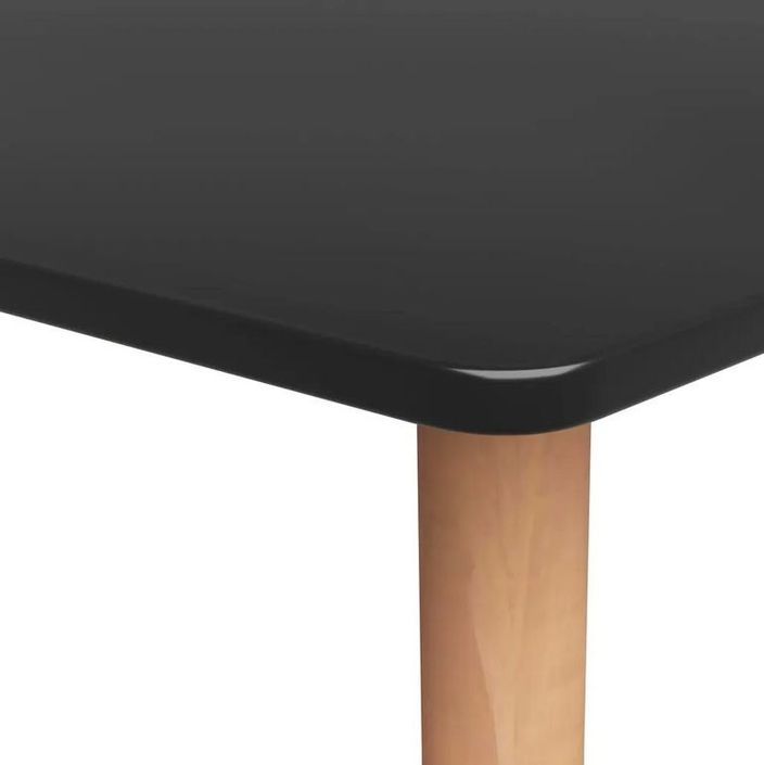 Table haute de bar bois noir et pieds métal bois clair Locko 120 cm - Photo n°4